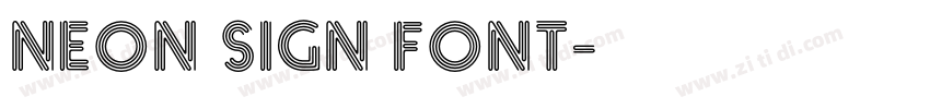 Neon Sign Font字体转换